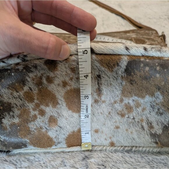 Myra Shoulder Bag Multi Hides Leather Adjustable Detachable Strap Boho Western - Picture 13 of 14